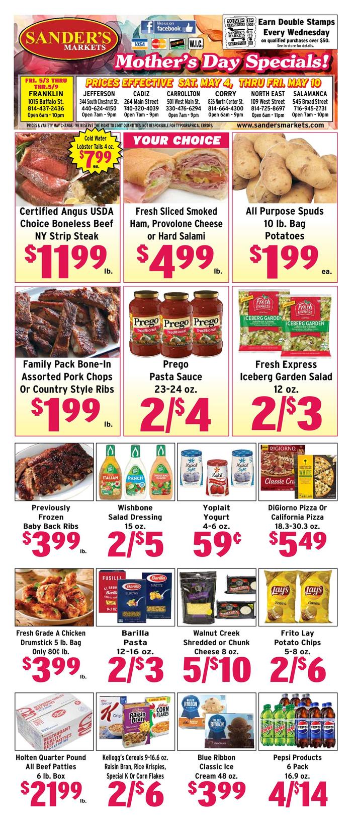 Sander's Markets Franklin Ad Specials